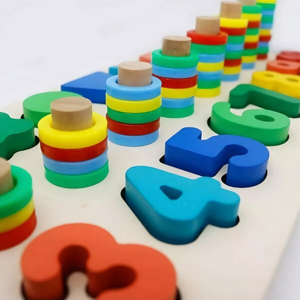 Abaco 3 En 1 De Madera Para Niños Montessori - Imagen 9