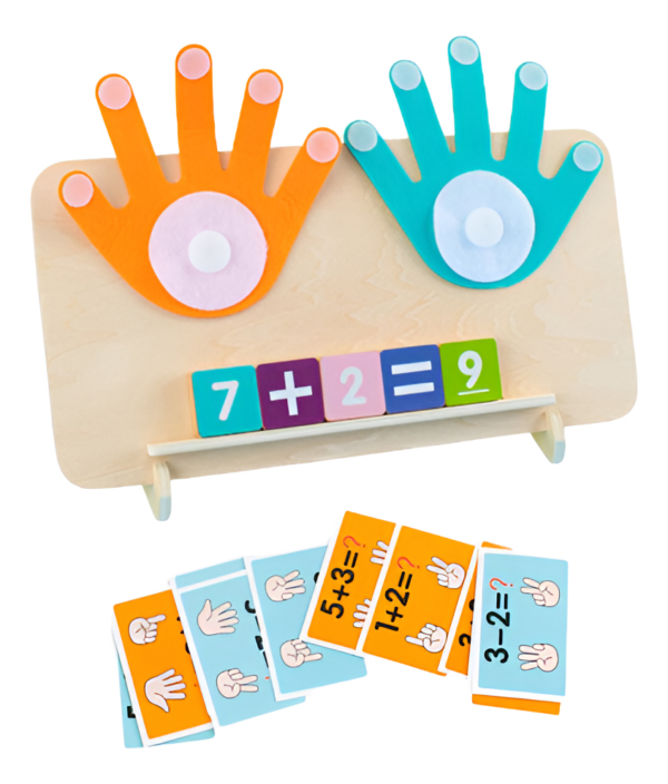 Juego Calculo Matemático Suma Y Resta Con Dedos Montessori