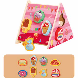 Casita Tipi De Encaje Comidas Figuras De Madera Montessori