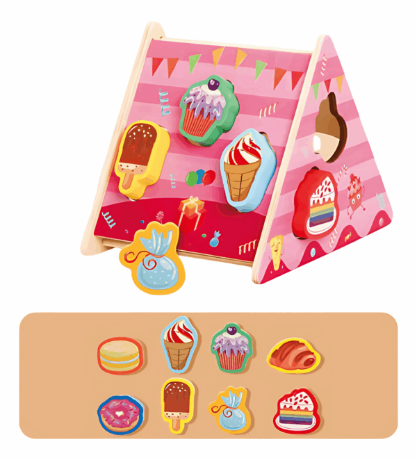 Casita Tipi De Encaje Comidas Figuras De Madera Montessori