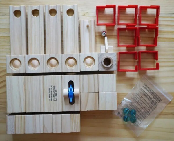 Circuito De Bolitas De Madera Juguete Didáctico Montessori - Imagen 7