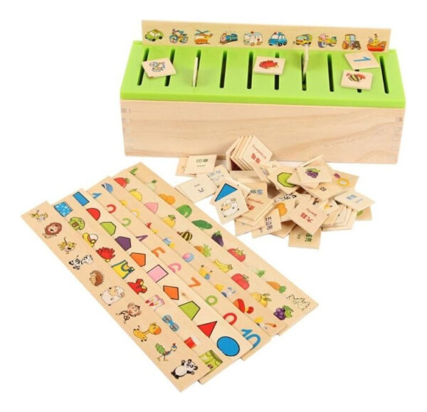 Caja De Clasificacion  De Madera Montessori Escolares