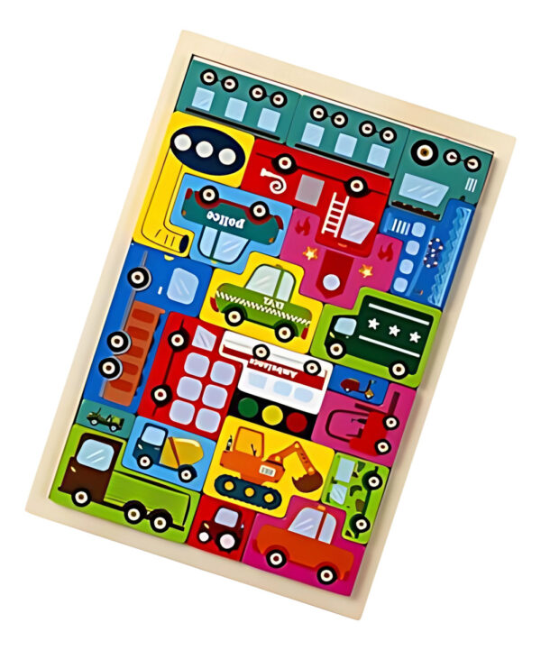 Tetris De Madera Juguete De Encaje Montessori - Imagen 6