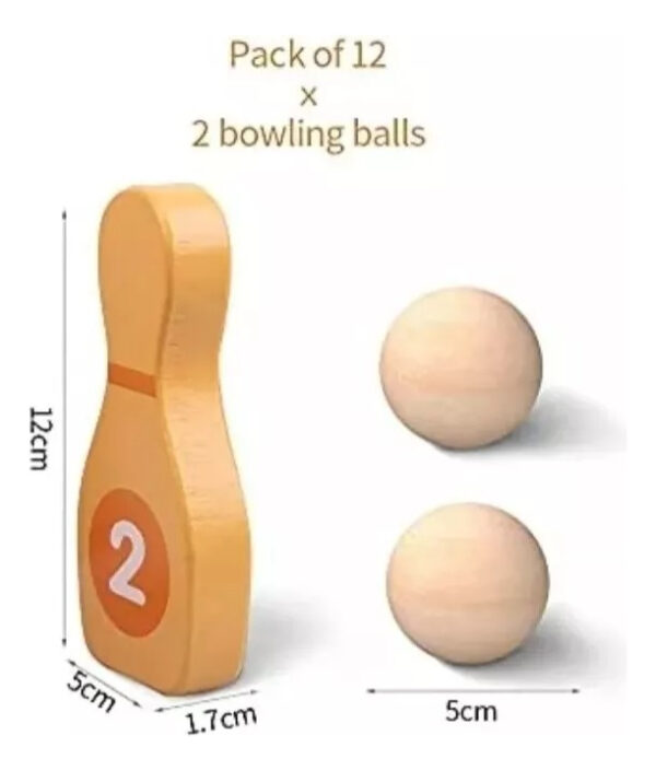 Juguete Palitroque De Madera Didactico Bowling Montessori - Imagen 13