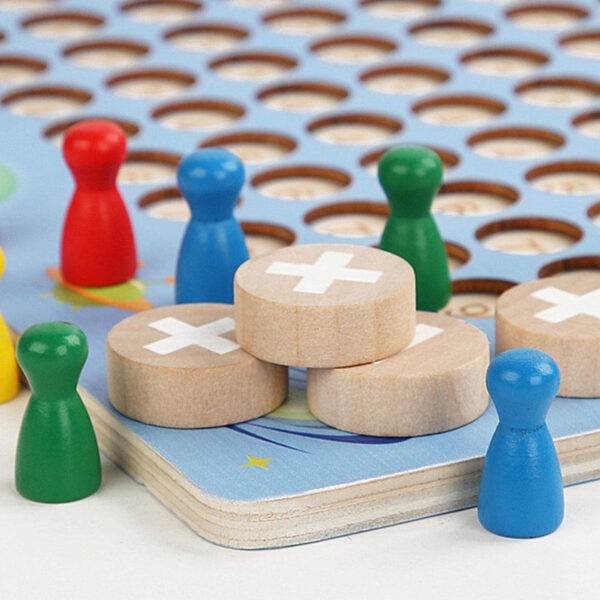 Tablero De Cálculo Matemático De Madera Montessori Escolares - Imagen 5