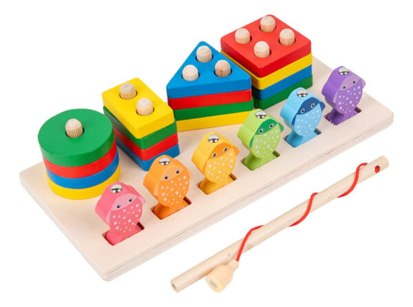 Juego Encaje Madera Multifuncional De Madera Montessori - Imagen 12