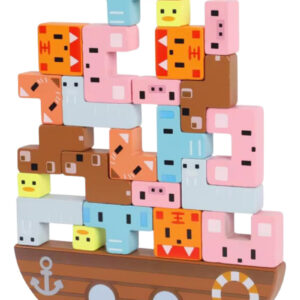 Barco De Equilibrio Animales Montessori Madera