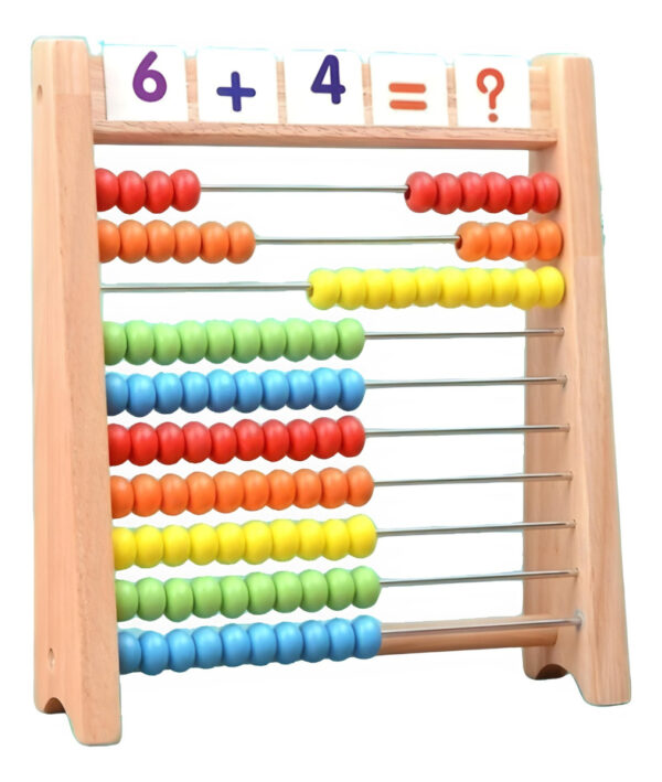Abaco Vertical De Madera De 10 Filas Montessori