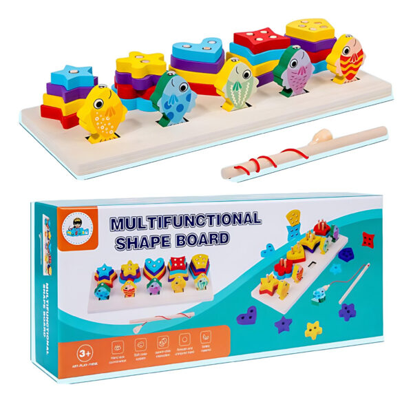 Juego Encaje Madera Multifuncional De Madera Montessori - Imagen 11