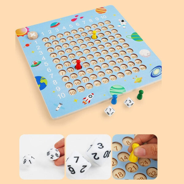 Tablero De Cálculo Matemático De Madera Montessori Escolares - Imagen 7
